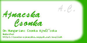 ajnacska csonka business card